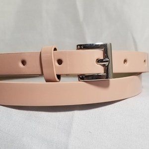 Thin Pink Belt w/ Silver Buckle